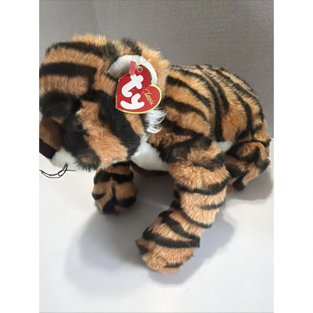 Ty Classic Bengal Tiger Plush 2001 Stuffed Animal Toy Orange Black Striped 12in
